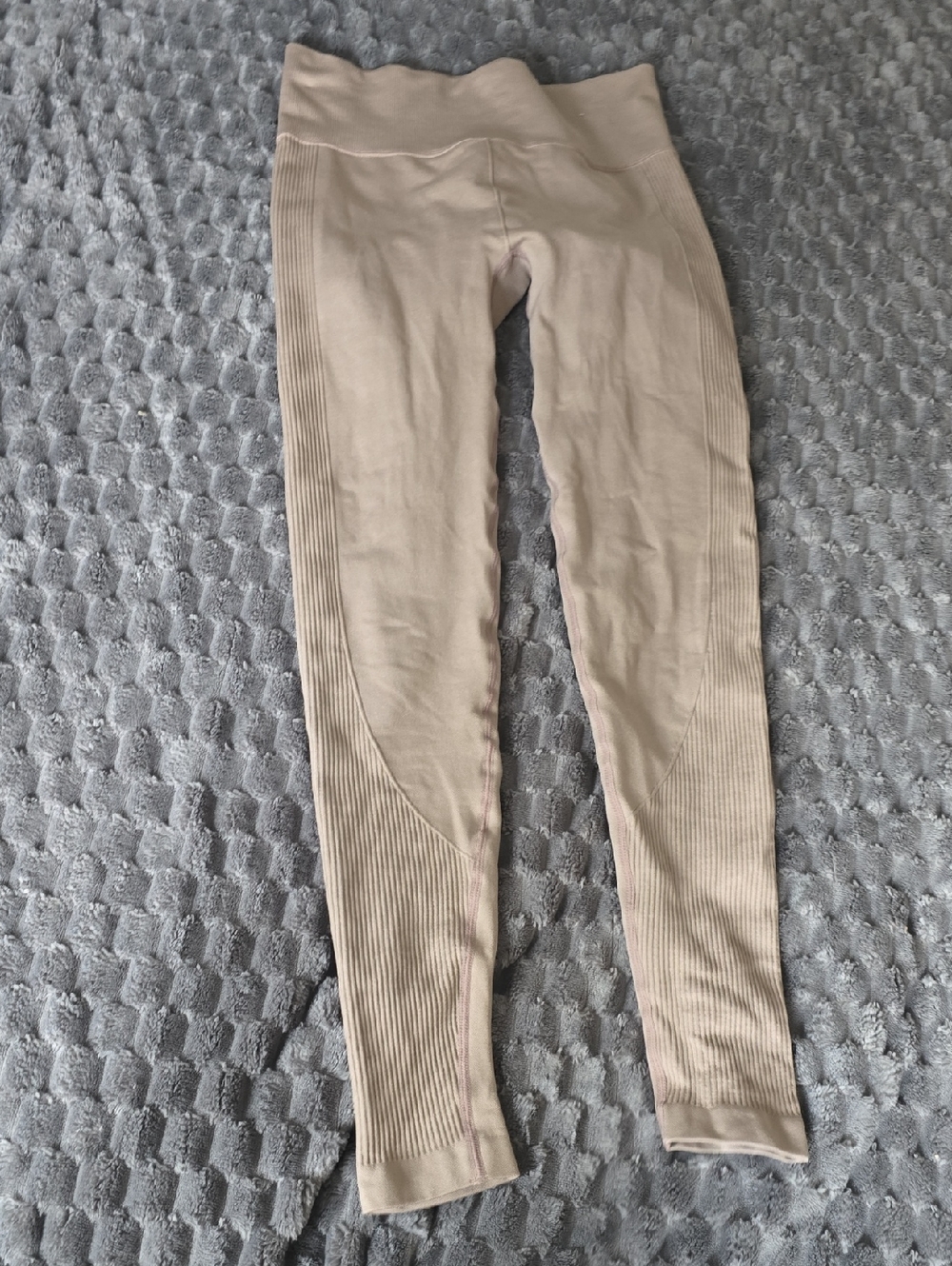 Forever 21 Taupe Ribbed High-Waist Leggings